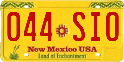 NM license plate 044SIO