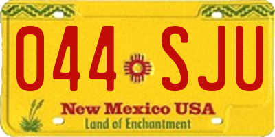 NM license plate 044SJU