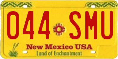 NM license plate 044SMU