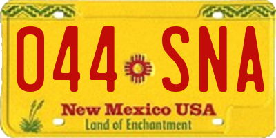 NM license plate 044SNA