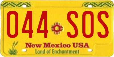 NM license plate 044SOS