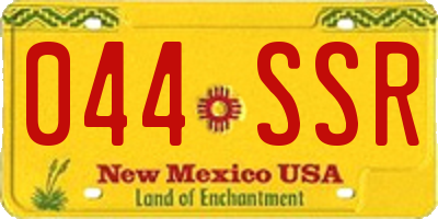 NM license plate 044SSR