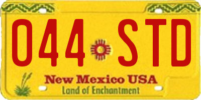 NM license plate 044STD
