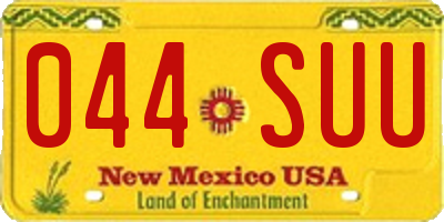 NM license plate 044SUU