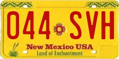 NM license plate 044SVH
