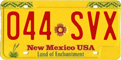 NM license plate 044SVX