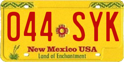 NM license plate 044SYK
