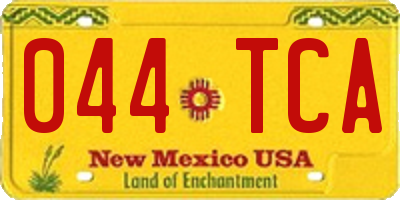 NM license plate 044TCA