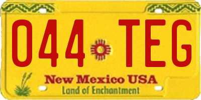 NM license plate 044TEG