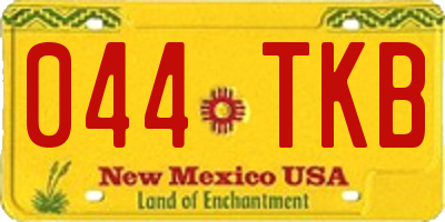 NM license plate 044TKB