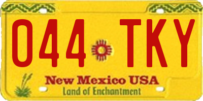 NM license plate 044TKY