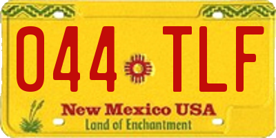 NM license plate 044TLF