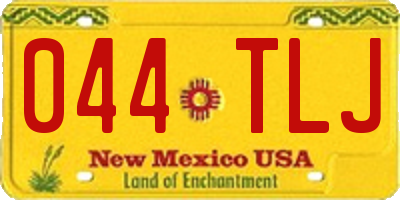 NM license plate 044TLJ