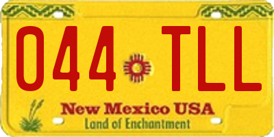 NM license plate 044TLL