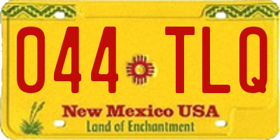 NM license plate 044TLQ