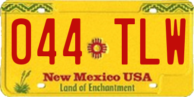 NM license plate 044TLW