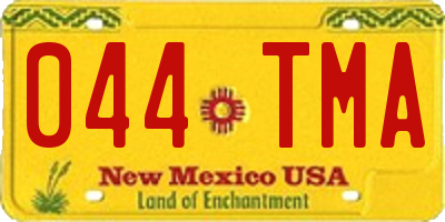 NM license plate 044TMA