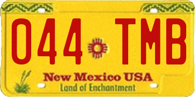 NM license plate 044TMB
