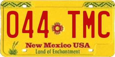 NM license plate 044TMC