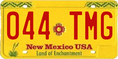NM license plate 044TMG