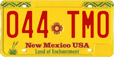NM license plate 044TMO