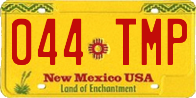 NM license plate 044TMP