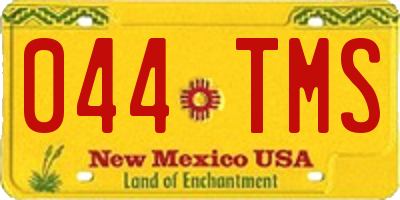 NM license plate 044TMS