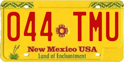 NM license plate 044TMU