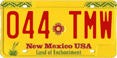 NM license plate 044TMW