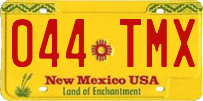 NM license plate 044TMX