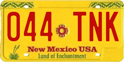 NM license plate 044TNK