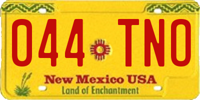 NM license plate 044TNO