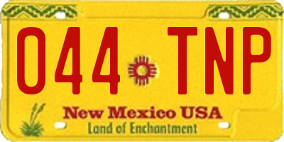 NM license plate 044TNP