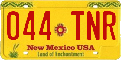 NM license plate 044TNR