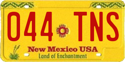 NM license plate 044TNS