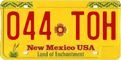 NM license plate 044TOH