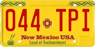 NM license plate 044TPI