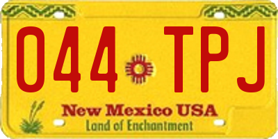 NM license plate 044TPJ