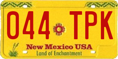 NM license plate 044TPK