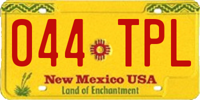 NM license plate 044TPL