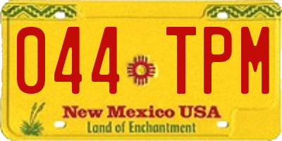 NM license plate 044TPM