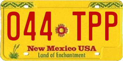 NM license plate 044TPP