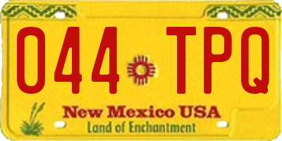 NM license plate 044TPQ