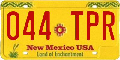 NM license plate 044TPR