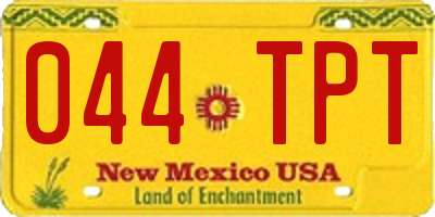 NM license plate 044TPT