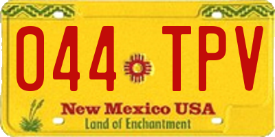 NM license plate 044TPV