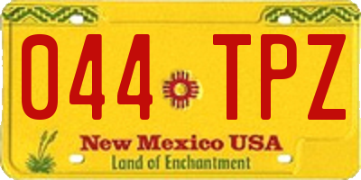 NM license plate 044TPZ