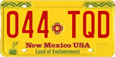 NM license plate 044TQD