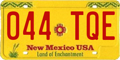 NM license plate 044TQE