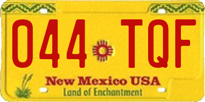 NM license plate 044TQF